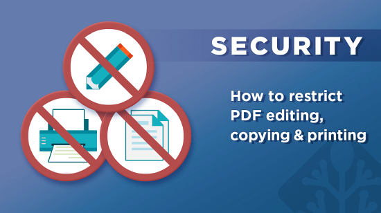 how to restrict pdf editing, copying, printing