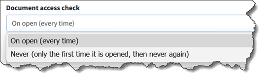 Document access check
