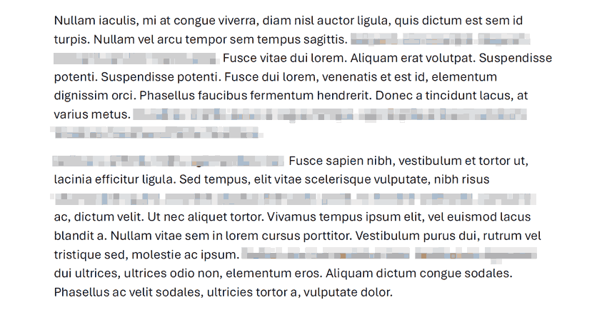 Pixelated text redaction that can be reversed with image processing tools